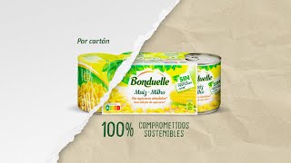 Bonduelle Nuevo pack de cartón 100% reciclable anuncio