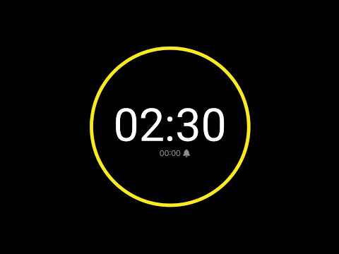 2 Minute 30 Second Countdown Timer with Alarm / iPhone Timer Style