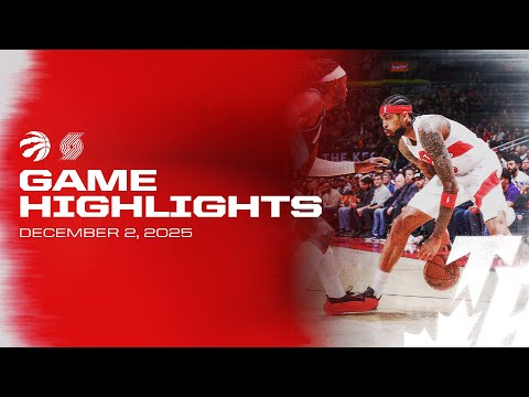 Raptors vs Trailblazers Game Highlights | December 02, 2025