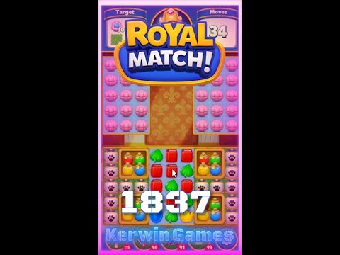 Royal Match Level 1837 - No Boosters Gameplay