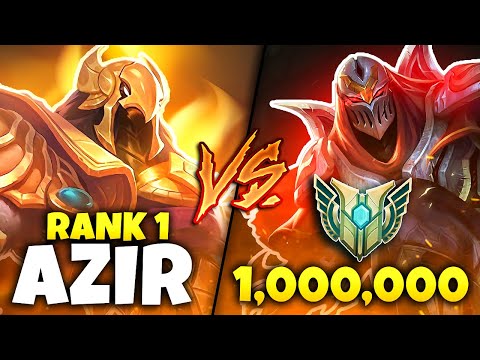 Rank 1 Azir vs 1,000,000 Mastery Zed (HOW TO MID GAP GUIDE)