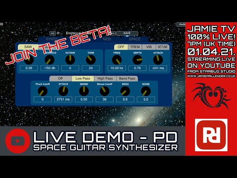 PD Space Guitar Synthesizer Live Demo