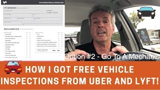 How To Get Free Vehicle Inspections For Uber and Lyft Drivers