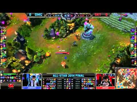 LOL OMG vs SK Telecom T1 K Grand Finals Game 1 All Star 2014 League Of Legends Replay