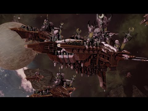 Chaos (Slaanesh Fleet) vs Imperial Navy! Rank 59 - Battlefleet Gothic Armada
