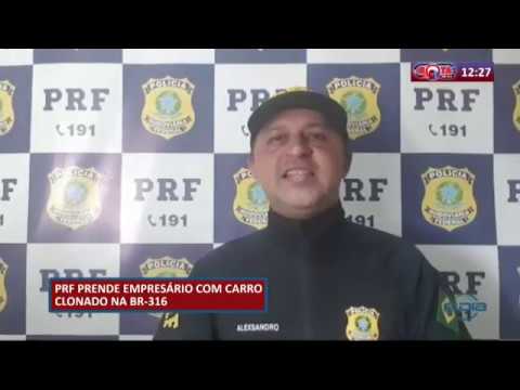 PRF prende empresaÌrio com carro clonado na BR-316 (19 05 20)