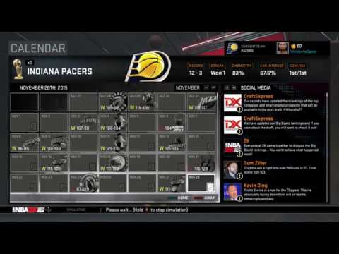 NBA 2K16 MyLeague Fantasy Draft: Rebuilding the Indiana Pacers Part 2