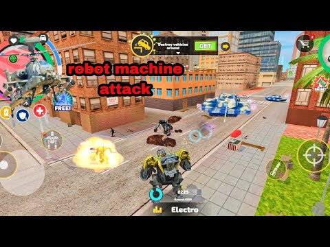 Rope Hero attack on city with using war machine