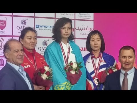 #ISSF 14th Asian Shooting Championship Doha 2019: 10m Running Target Women's (KAZ-1st, CHN-2, KOR-3)