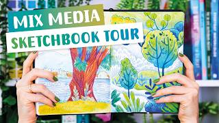 Mix Media Sketchbook Tour // Watercolor Art Journal