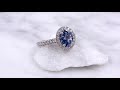 video - 
Oval Halo Diamond Engagement Ring
