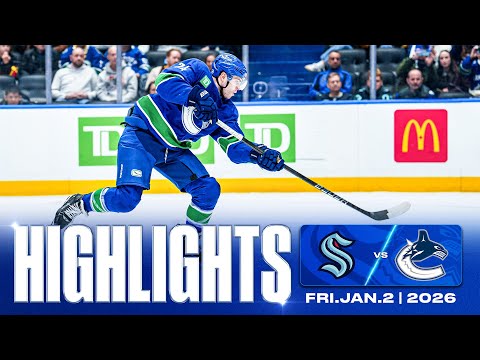 Game in 10 | Vancouver Canucks vs. Seattle Kraken Highlights (Jan 2, 2026)
