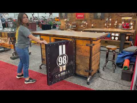 Machine age lamps, Carroll Shelby Bar / Refrigerator / Table /