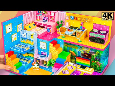 DIY Miniaturhaus #0421 ❤️ Baue ein Miniaturaquarium in einem zweistöckigen Haus mit 5 Räumen