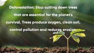 ADVOCACY SPEECH ( STOP CUTTING DOWN TREES)