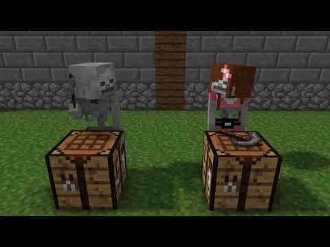 Monster School: Girls vs Boys Crafting Challenge - Minecraft Animation