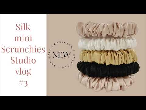 Silk Satin Scrunchies | Small business vlog #3 | mini scrunchies diy | skinny scrunchie #scrunchies