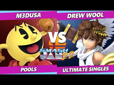 Smash Jam 22 - M3dusa_ (Pac-Man) Vs. Drew Wool (Pit) SSBU Ultimate Tournament