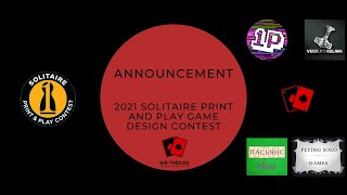 Announcement | 2021 Solitaire Print and Play Game Design Contest