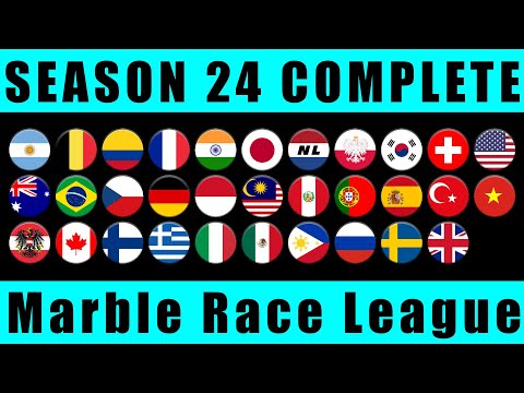 Marble Race League Season 24 Complete Race Day 1-10 in Algodoo / Marble Race King