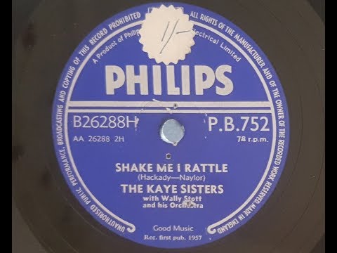 The Kaye Sisters 'Shake Me I Rattle' 1957 78 rpm