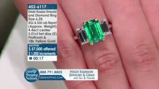 Live Auction - Estate Russian Emerald Ring l Gem Shopping Network