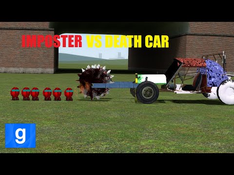 BAD DUPES AMONG US IMPOSTER VS DEATH CAR (Garry's Mod Sandbox)
