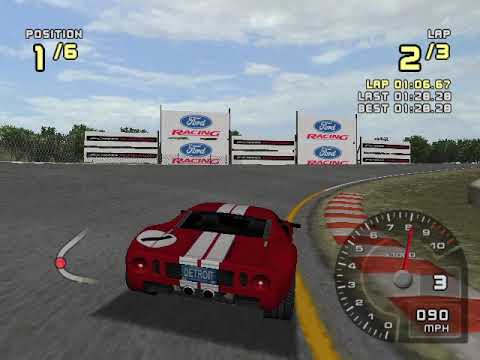 Ford Racing 2 Hard Walkthrough Part 32 - Ford Challenge: Living Legends -Ford GT Concept