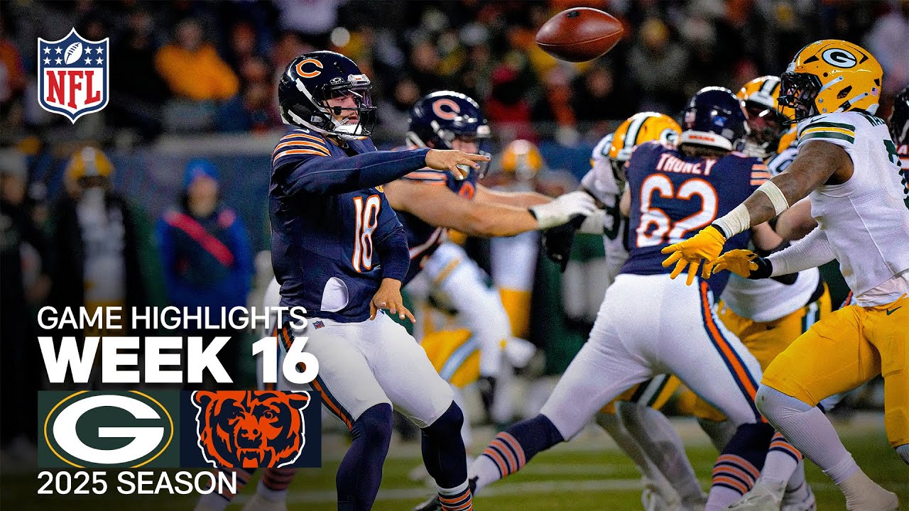 Green Bay Packers vs Chicago Bears Game Highlights | 2025 NFL Season Week 16