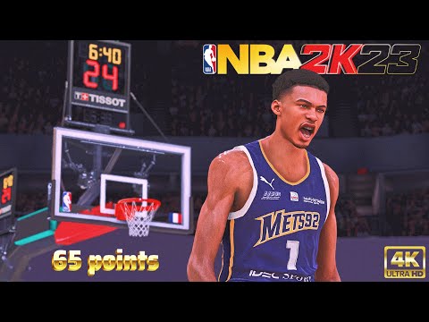 Victor Wembanyama Career-High 65 Points! | NBA 2K23 | Metropolitans 92 vs. OKC Thunder