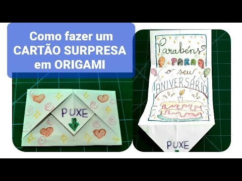 How to make a very EASY ORIGAMI SURPRISE CARD