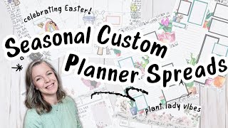 Seasonal Custom Planner Spreads | Bold, Easter & Boho Themes