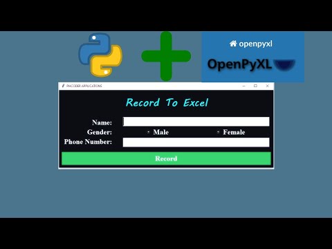 How To Add Data To Excel Using Python Excel Using Openpyxl Tkinter Python Tutorial 2