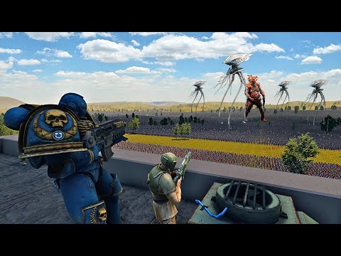 5,000,000 TRIPODS & CLICKERS SURROUND THE CITY - WARHAMMER 40K - Ultimate Epic Battle Simulator 2