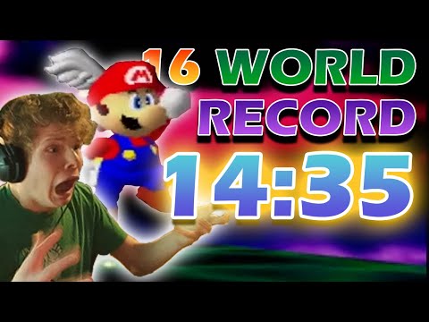 [WORLD RECORD] Super Mario 64 16 star speedrun 14:35.50 WR