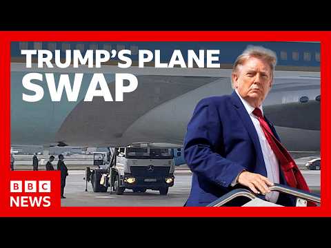 How Donald Trump swapped planes to avoid threat from Iran | BBC News