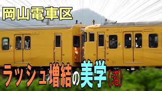 【迷列車で行こう(?)】美学という名の『沼』、カオスな顔ぶれ。ラッシュ増結で暴れる岡山電車区の美学～2023年6月ver～