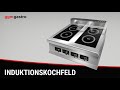 Commercial 2-Zone Tabletop Induction Hob - 6 kW total - 700 mm depth