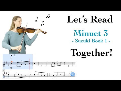 Minuet 3 with Synchronized Sheet Music - slowly!