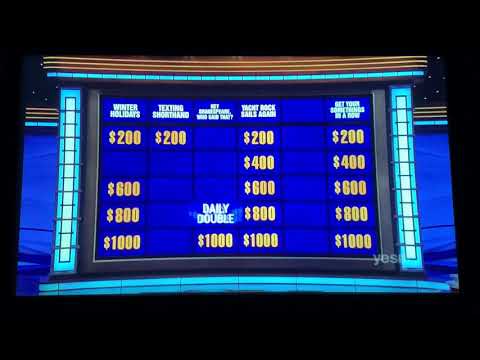 Jeopardy, PROFESSOR’S TOURNAMENT Day 5 - 1st Daily Double (12/10/21)