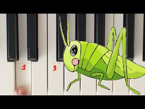 Как играть КУЗНЕЧКА🦗 на пианино 🎹(в траве сидел кузнечик)