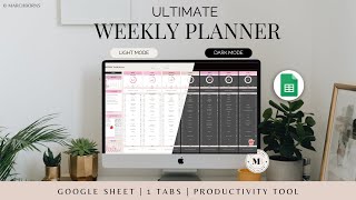 Weekly Activity Planner in Google Sheets | Time Blocking, To-Do List & Habit Tracker Tutorial
