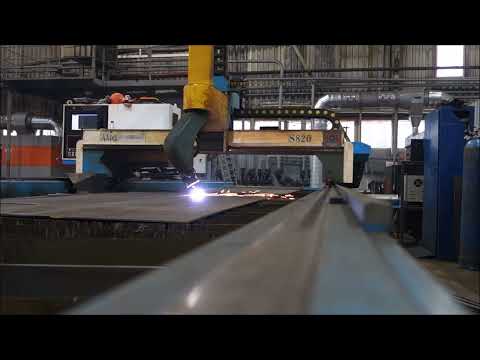 AMG-S820 model -- CNC Plasma Bevel Cutting 1--Time Lapse