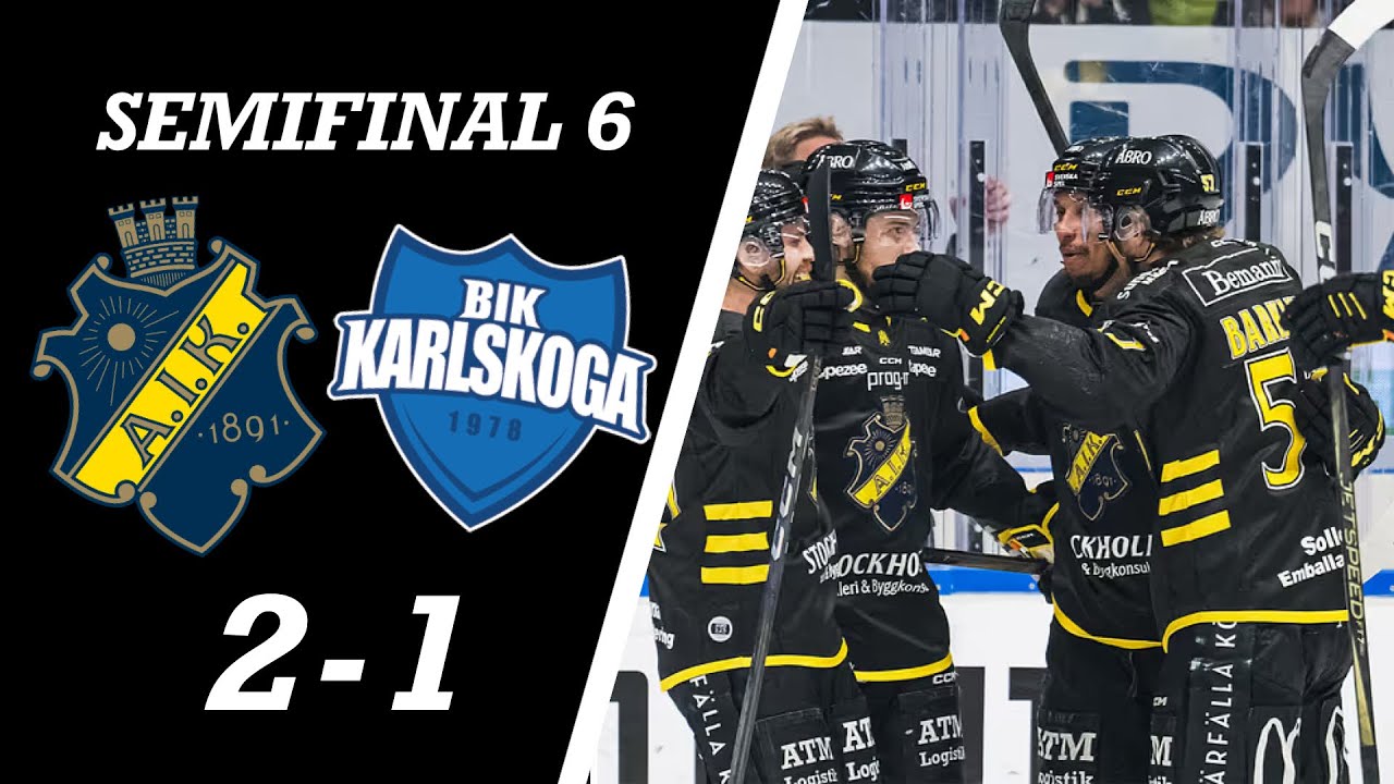 AIK - BIK Karlskoga | Höjdpunkter | Semifinal 6 av 7 | Hockeyallsvenskans Slutspel 2024/25