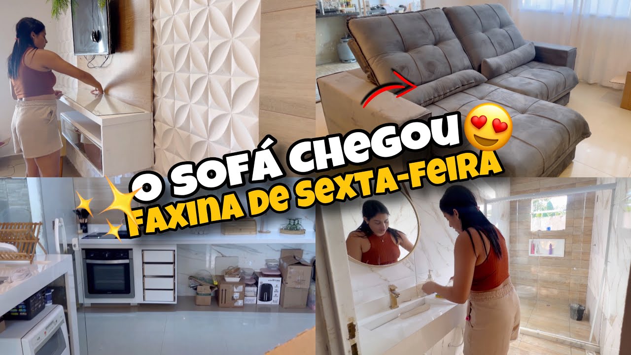💕DIA DE FAXINA ULTRA MEGA PESADONA💕 DIAS SEM LIMPEZA, MUITA SUJEIRA 😱 CANSEI 🥵 MEU SOFÁ NOVO CHEGOU😍