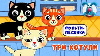 ТРИ КОТУЛИ ♫ ☺ ВЕСЁЛАЯ  МУЛЬТиПЕСЕНКА ДЛЯ ДЕТЕЙ ☺ ♫ 0+