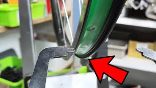 How to straighten bike wheel. Fix Rear bicycle Wheel