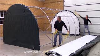 How to install replacement cover for portable garage storage shelter