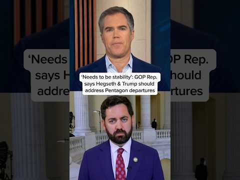 'Needs to be stability': GOP Rep. says Hegseth & Trump should address Pentagon departures