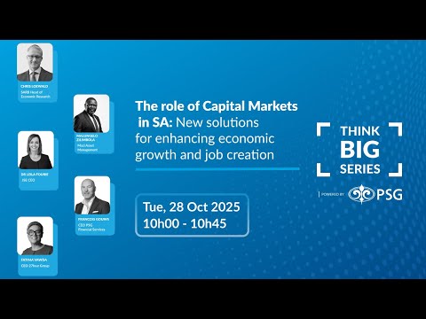 Webinar cover: The role of Capital Markets in SA: New solutions for enhancing economic growth and job creation